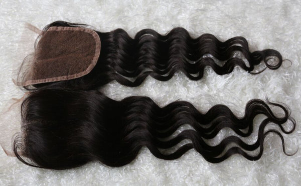 Lace Closure,  4X4 - Deep Wave Front Lace Closure